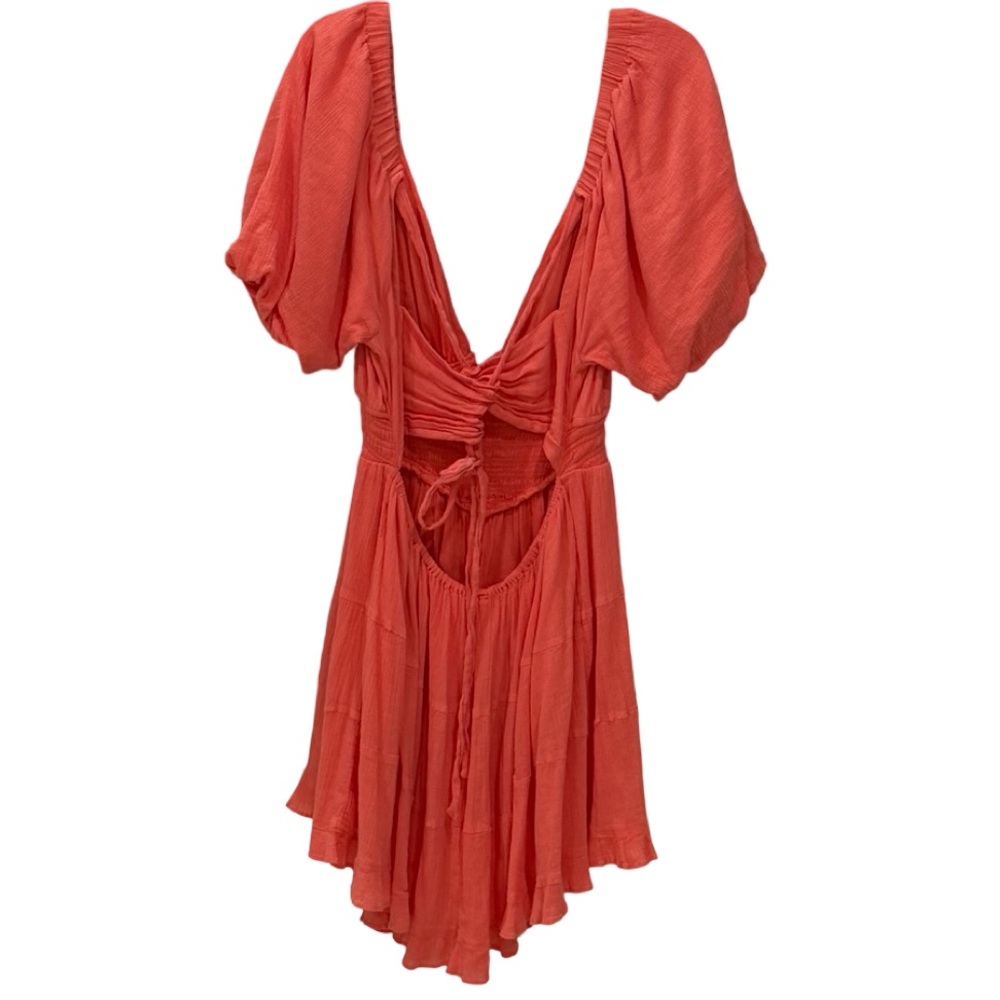Free People Coral Flowy Mini Dress EUC - Picture 5 of 7